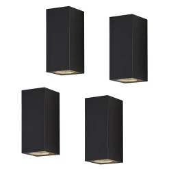 Lucande Terrassebelysning > vægspot Lavina, 17 cm, antracit, 2 lyskilder, 4 stk