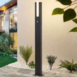 Lucande Gadebelysning Med Sensor|Terrassebelysning > Virgalia LED-vejlampe, bevægelsessensor, 100 cm, IP54