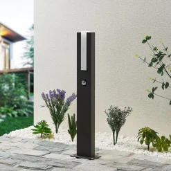 Gadebelysning Med Sensor|Terrassebelysning ^ Lucande Virgalia LED-vejlampe, bevægelsessensor, 65 cm, IP54