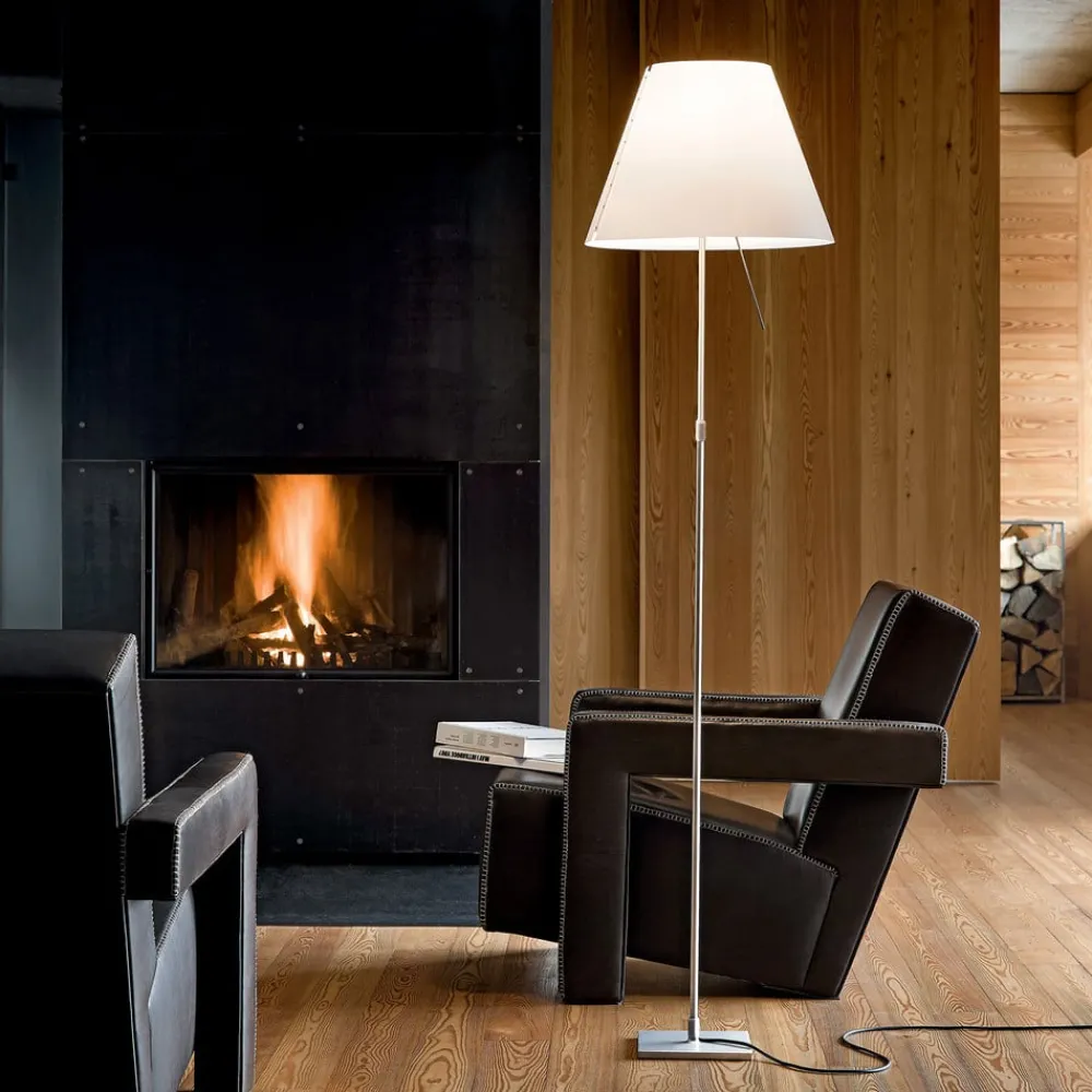 Luceplan Gulvlamper|Gulvlamper > Costanza gulvlampe D13ti, aluminium/hvid