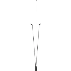 Gadebelysning ^ Luceplan LED-vejlampe Flia, 3 lyskilder, sort, plast