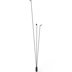 Gadebelysning ^ Luceplan LED-vejlampe Flia, 3 lyskilder, sort, plast