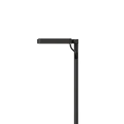 Gadebelysning ^ Luceplan LED-vejlampe Flia, 3 lyskilder, sort, plast