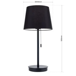 ORION Bordlamper > Ludwig bordlampe med USB-port, sort