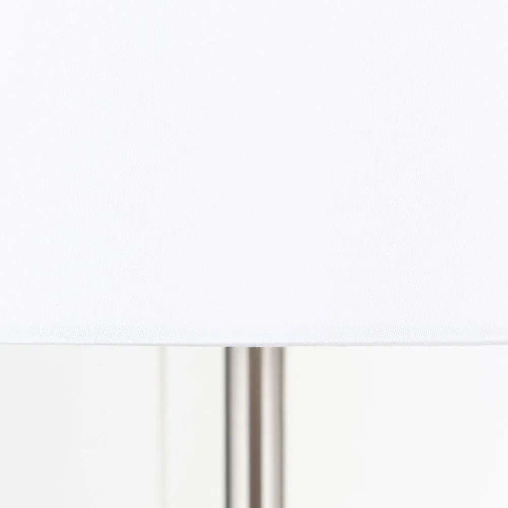 ORION Bordlamper > Ludwig bordlampe med USB-port, hvid/mat nikkel