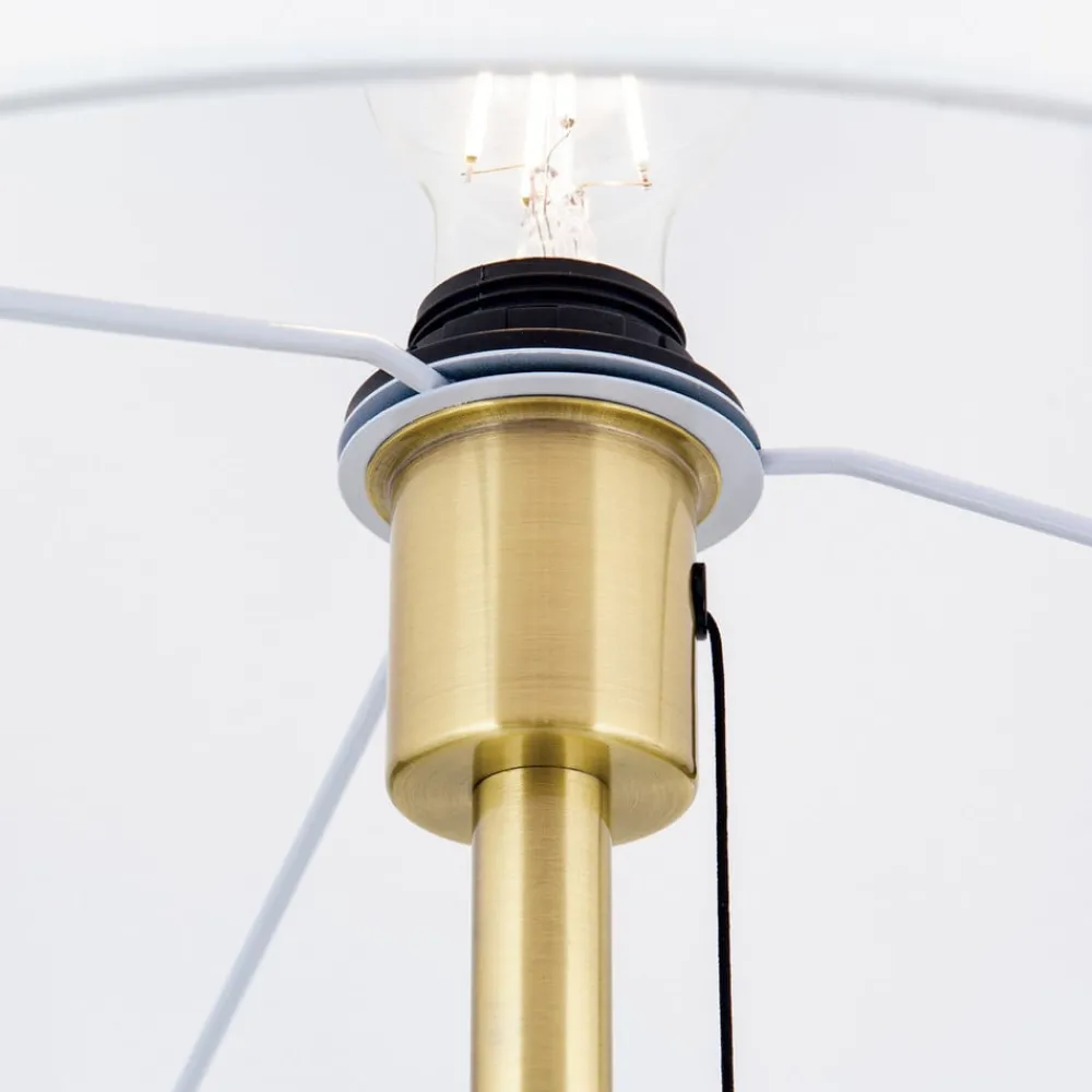 ORION Gulvlamper > Ludwig tekstilgulvlampe, antik messing