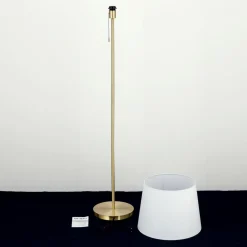 ORION Gulvlamper > Ludwig tekstilgulvlampe, antik messing