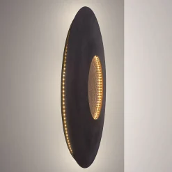 Væglamper ^ Holländer Luina LED-væglampe, Ø 80 cm, indvendig gylden