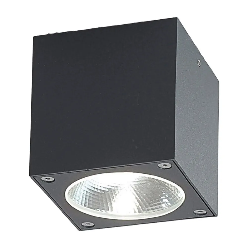 Lucande Udendørs Loftlamper > Lukas - terningeformet LED-udendørsloftslampe
