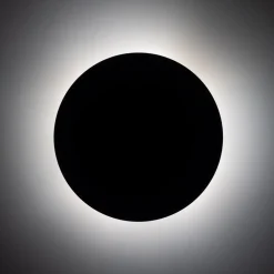 Væglamper|Væglamper ^ TK Lighting Luna væglampe, brun, indirekte lys, Ø 30 cm, stål