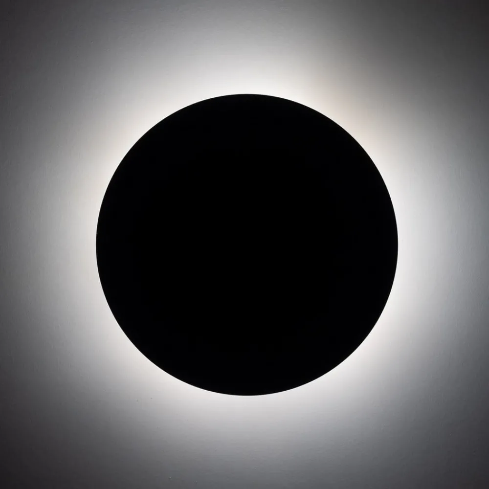 Væglamper|Væglamper ^ TK Lighting Luna væglampe, brun, indirekte lys, Ø 30 cm, stål