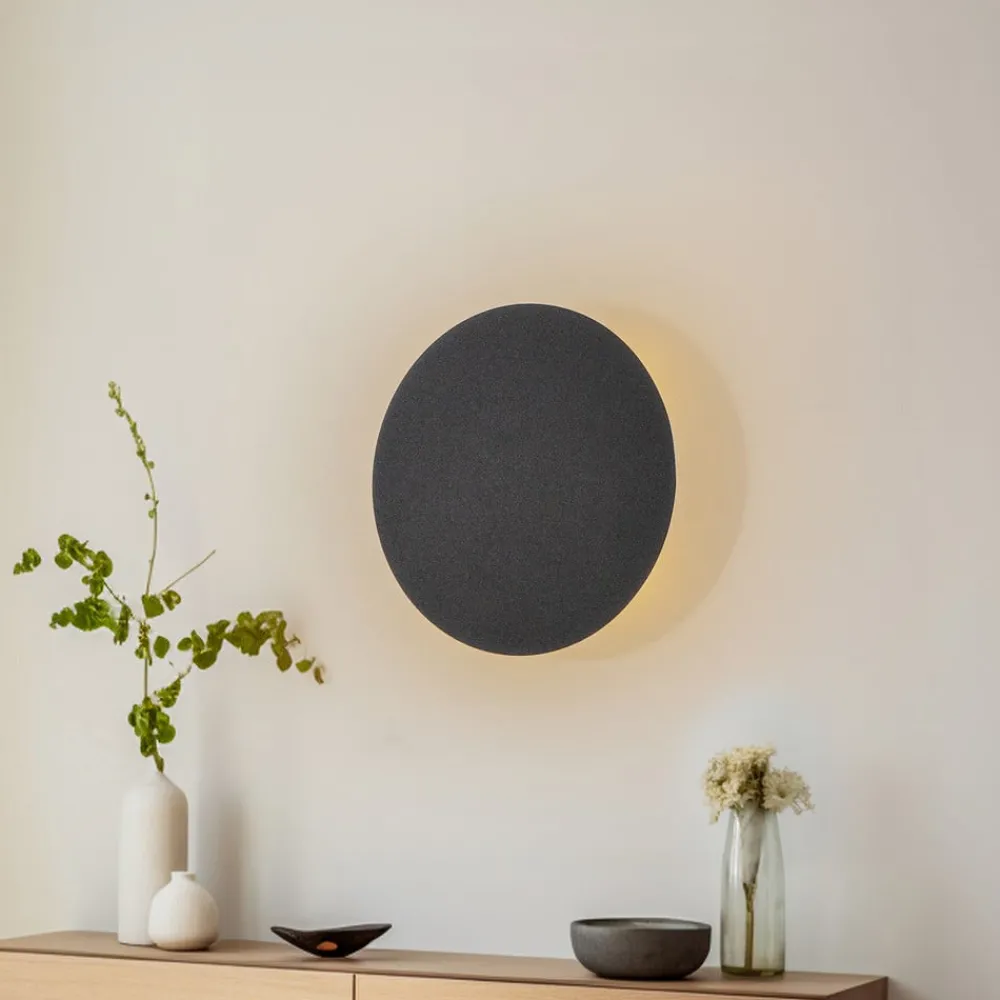 TK Lighting Væglamper > Lunia New væglampe, sort, Ø 30 cm