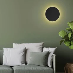 TK Lighting Væglamper > Lunia New væglampe, sort, Ø 30 cm