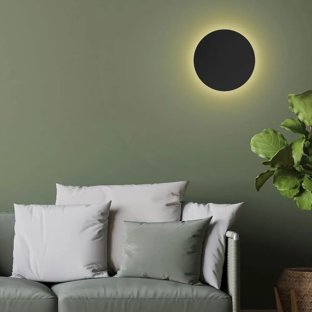 TK Lighting Væglamper > Lunia New væglampe, sort, Ø 30 cm