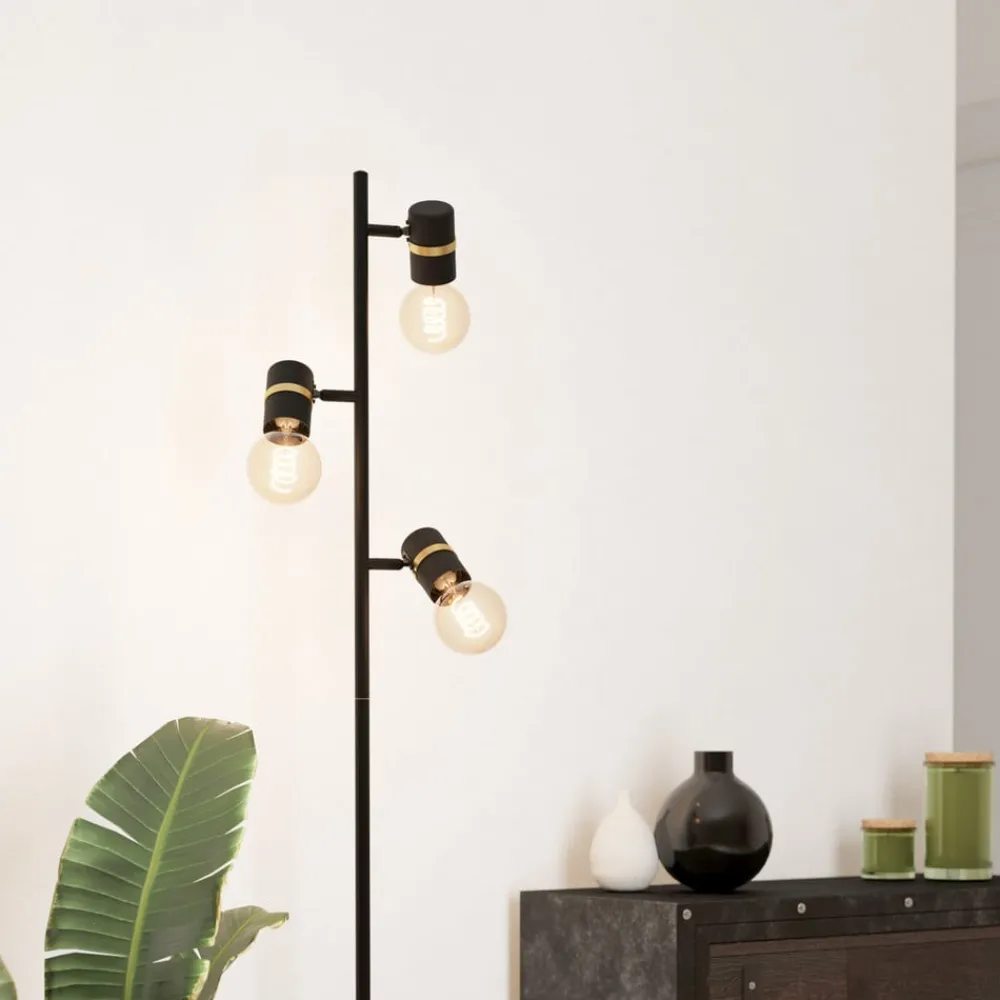 EGLO Gulvlamper|Gulvlamper > Lurone gulvlampe, sort, tre pærer