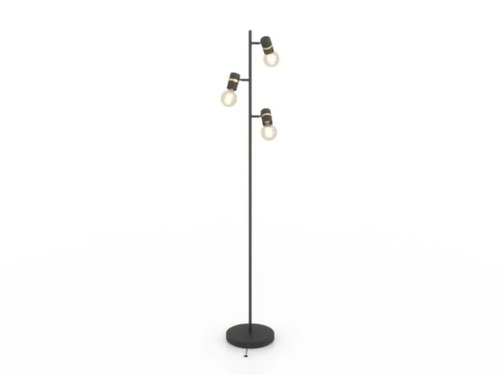 EGLO Gulvlamper|Gulvlamper > Lurone gulvlampe, sort, tre pærer