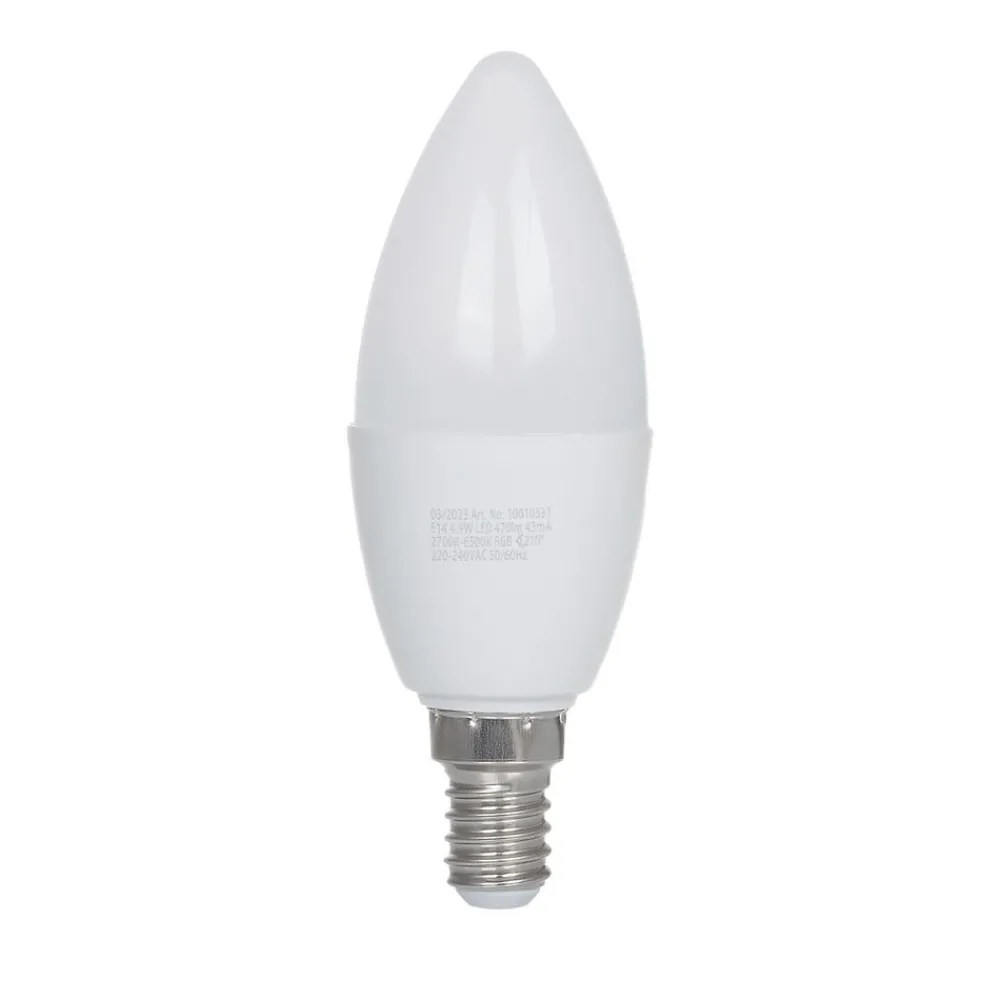 Dæmpbar Led-Pære|Smarte Lyskilder ^ LUUMR Smart E14 4,9W CCT RGB ZigBee Tuya Hue 3-delt