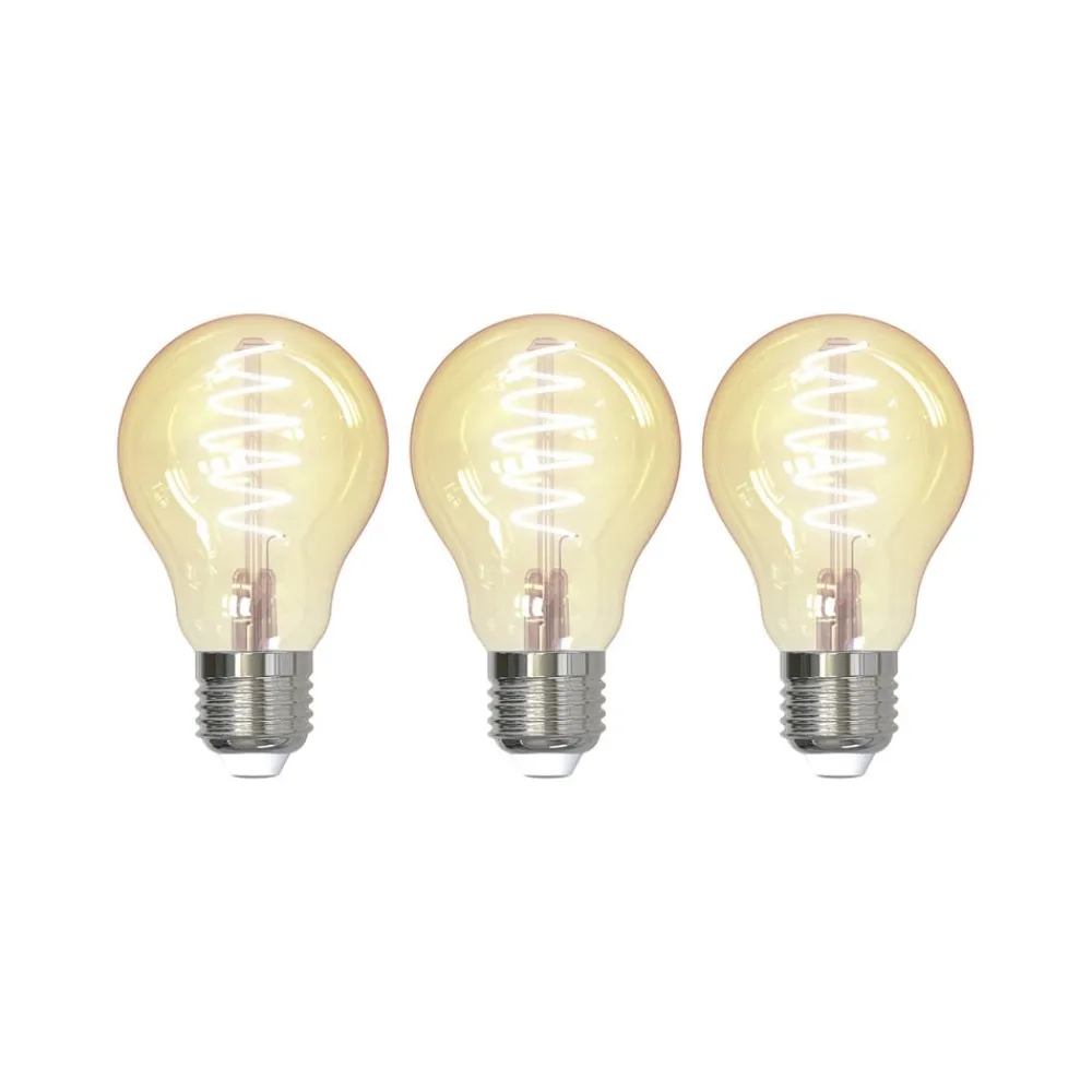 LUUMR Dæmpbar Led-Pære|Filament Pære > Smart E27 4,9W ZigBee Tuya Hue ravfarvet sæt med 3 stk