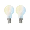 Smarte Lyskilder ^ LUUMR Smart LED-dråbepære, sæt med 2, E14, 4,2W, mat, Tuya