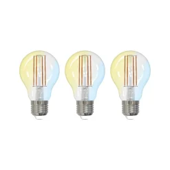 Dæmpbar Led-Pære|Filament Pære ^ LUUMR Smart LED E27 A60 7W ZigBee Philips Hue sæt med 3 stk