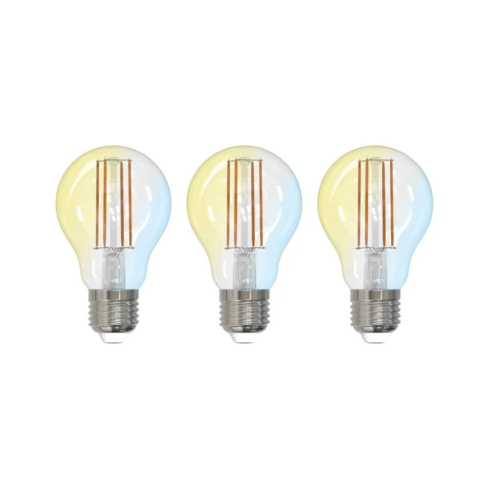 Dæmpbar Led-Pære|Filament Pære ^ LUUMR Smart LED E27 A60 7W ZigBee Philips Hue sæt med 3 stk