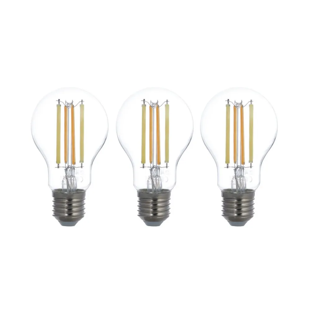 Dæmpbar Led-Pære|Filament Pære ^ LUUMR Smart LED E27 A60 7W ZigBee Philips Hue sæt med 3 stk