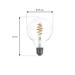 LUUMR Dæmpbar Led-Pære|Filament Pære > Smart LED E27 G95 4,9W klar ZigBee Hue