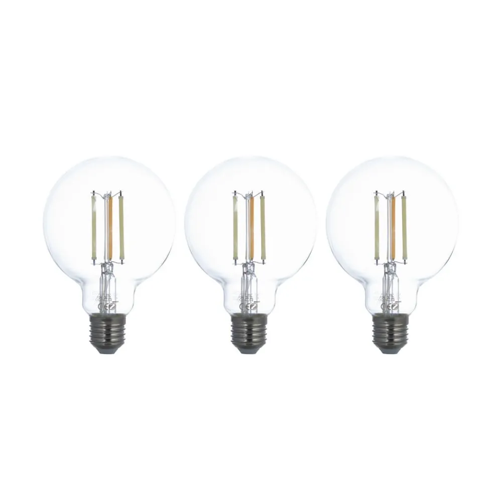 LUUMR Dæmpbar Led-Pære|Filament Pære > Smart LED E27 G95 7W ZigBee Philips Hue sæt med 3 stk