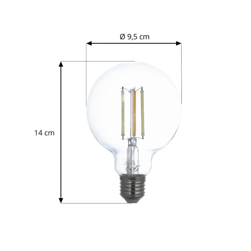 LUUMR Dæmpbar Led-Pære|Filament Pære > Smart LED E27 G95 7W ZigBee Philips Hue sæt med 3 stk