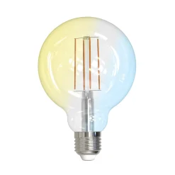 Dæmpbar Led-Pære|Filament Pære ^ LUUMR Smart LED E27 G95 7W ZigBee Philips Hue sæt med 2 stk