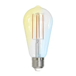 Filament Pære|Smarte Lyskilder ^ LUUMR Smart LED E27 ST64 7W klar ZigBee Hue Tuya