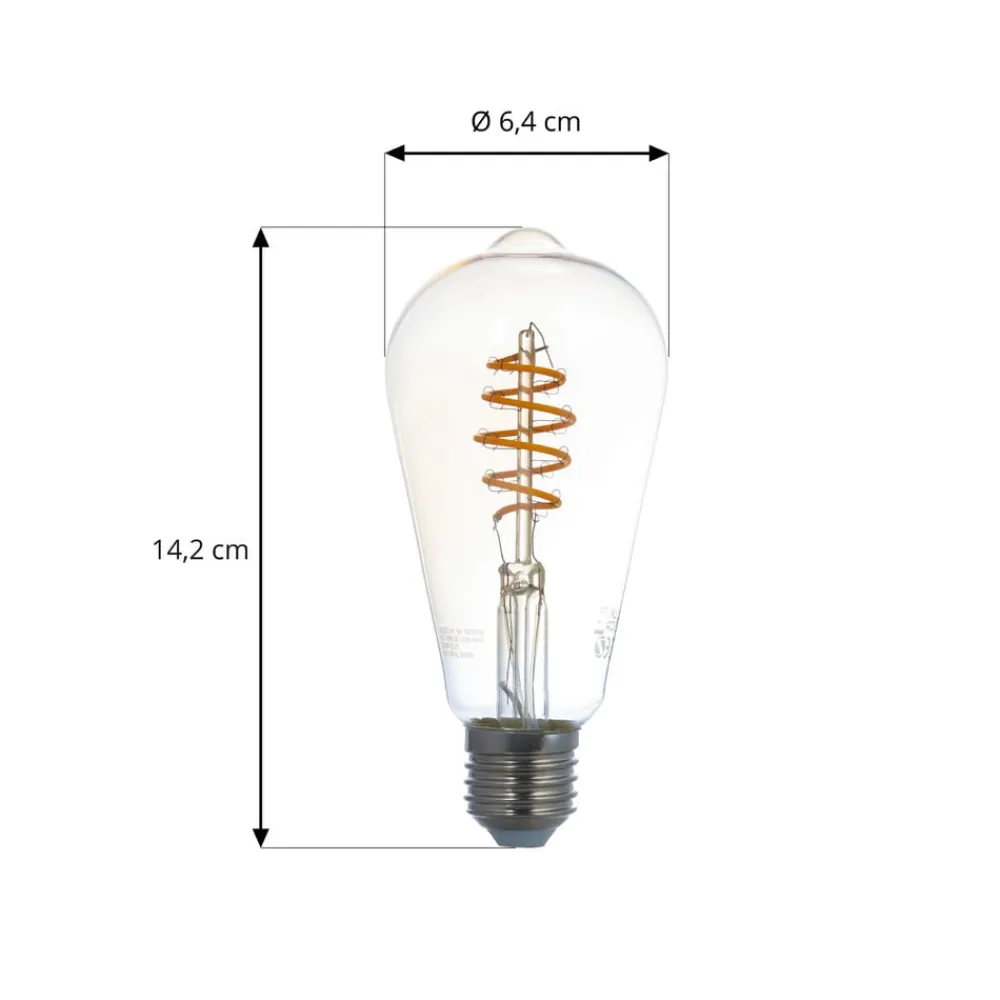 LUUMR Dæmpbar Led-Pære|Filament Pære > Smart LED E27 ST64 4,9W klar ZigBee Philips Hue