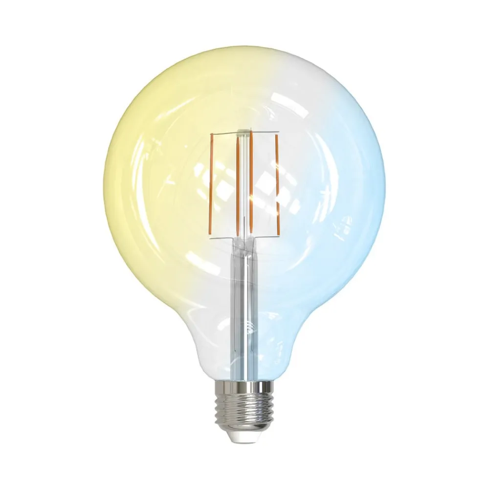 Filament Pære|Smarte Lyskilder ^ LUUMR Smart LED Filament sæt med 2 E27 G125 7W klar Tuya