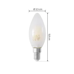 LUUMR Dæmpbar Led-Pære|Smarte Lyskilder > Smart LED-kertepære E14 4,2 W mat CCT Tuya WLAN