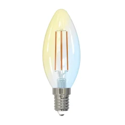 LUUMR Dæmpbar Led-Pære|Filament Pære > Smart LED-kertepære klar E14 4,2W Tuya WLAN CCT