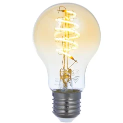 Dæmpbar Led-Pære|Smarte Lyskilder ^ LUUMR Smart LED-pære A60 E27 ravfarvet 4,9 W Tuya WLAN