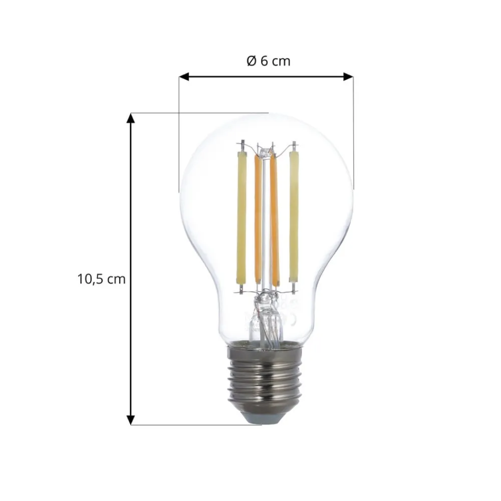 Dæmpbar Led-Pære|Filament Pære ^ LUUMR Smart LED-pære E27 A60 7W klar ZigBee Hue Tuya