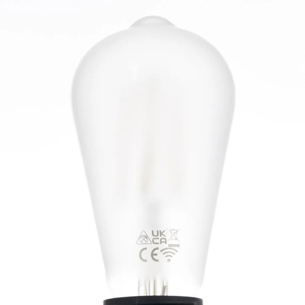 Dæmpbar Led-Pære|Smarte Lyskilder ^ LUUMR Smart LED-pære mat E27 ST64 7W Tuya WLAN CCT