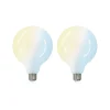 LUUMR Dæmpbar Led-Pære|Smarte Lyskilder > Smart LED-pære 2 stk E27 G125 7W CCT mat Tuya