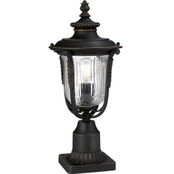 Elstead Sokkellamper > Luverne sokkellampe med rillet glas