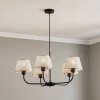 TK Lighting Lysekroner > Lysekrone Chicago, linnedskærme med 5 lyskilder