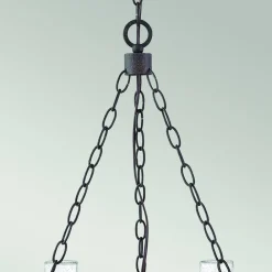 Lysekroner ^ HINKLEY Lysekrone Collier, 5 lyskilder, sort, stål, glas, E27