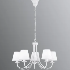 Trio Lighting Lysekroner > Lysekrone Cortez, hvid, 5 lyskilder