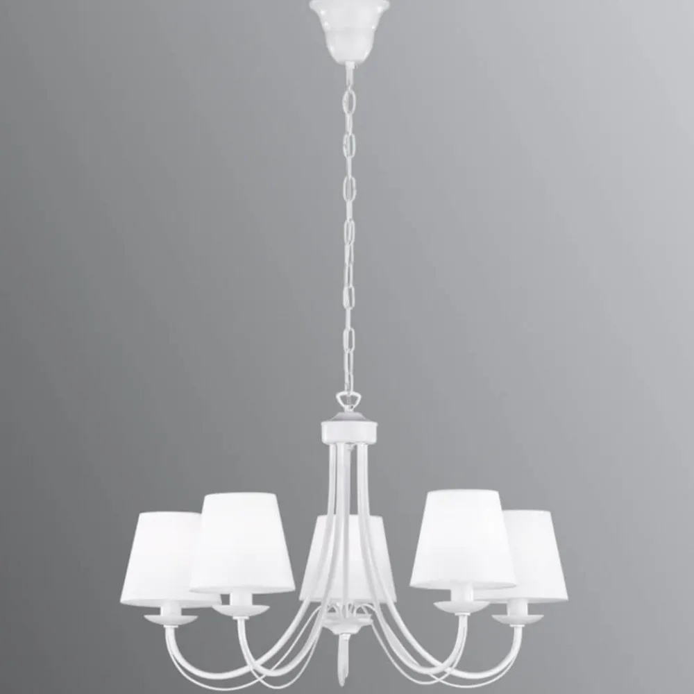 Trio Lighting Lysekroner > Lysekrone Cortez, hvid, 5 lyskilder