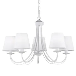 Trio Lighting Lysekroner > Lysekrone Cortez, hvid, 5 lyskilder