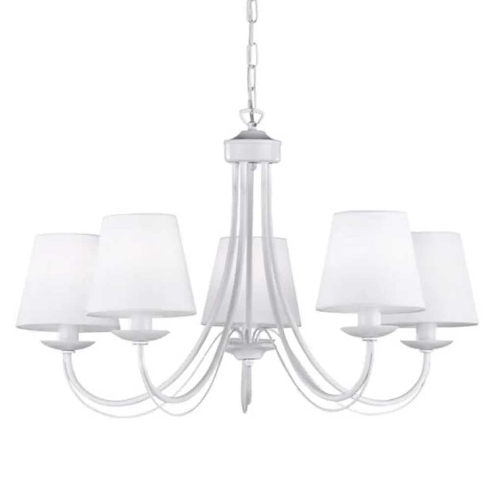 Trio Lighting Lysekroner > Lysekrone Cortez, hvid, 5 lyskilder