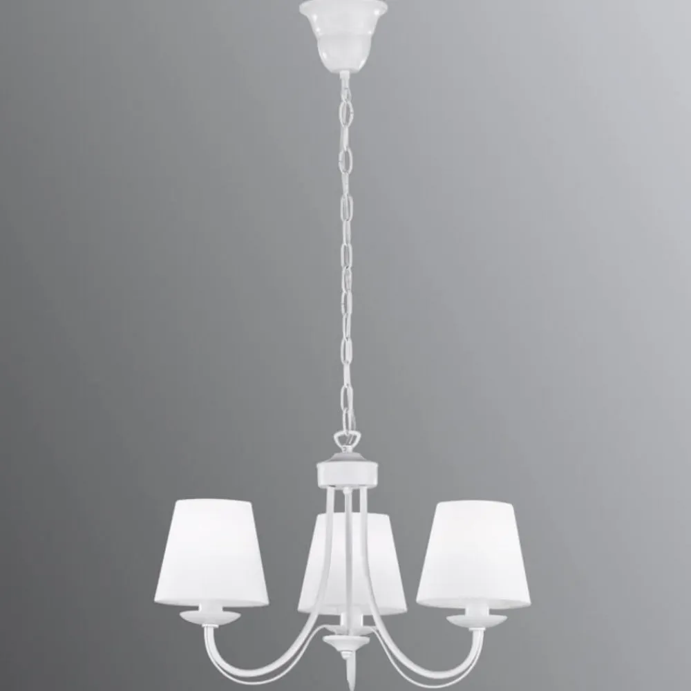 Trio Lighting Lysekroner|Pendellamper > Lysekrone Cortez, hvid, 3 lyskilder
