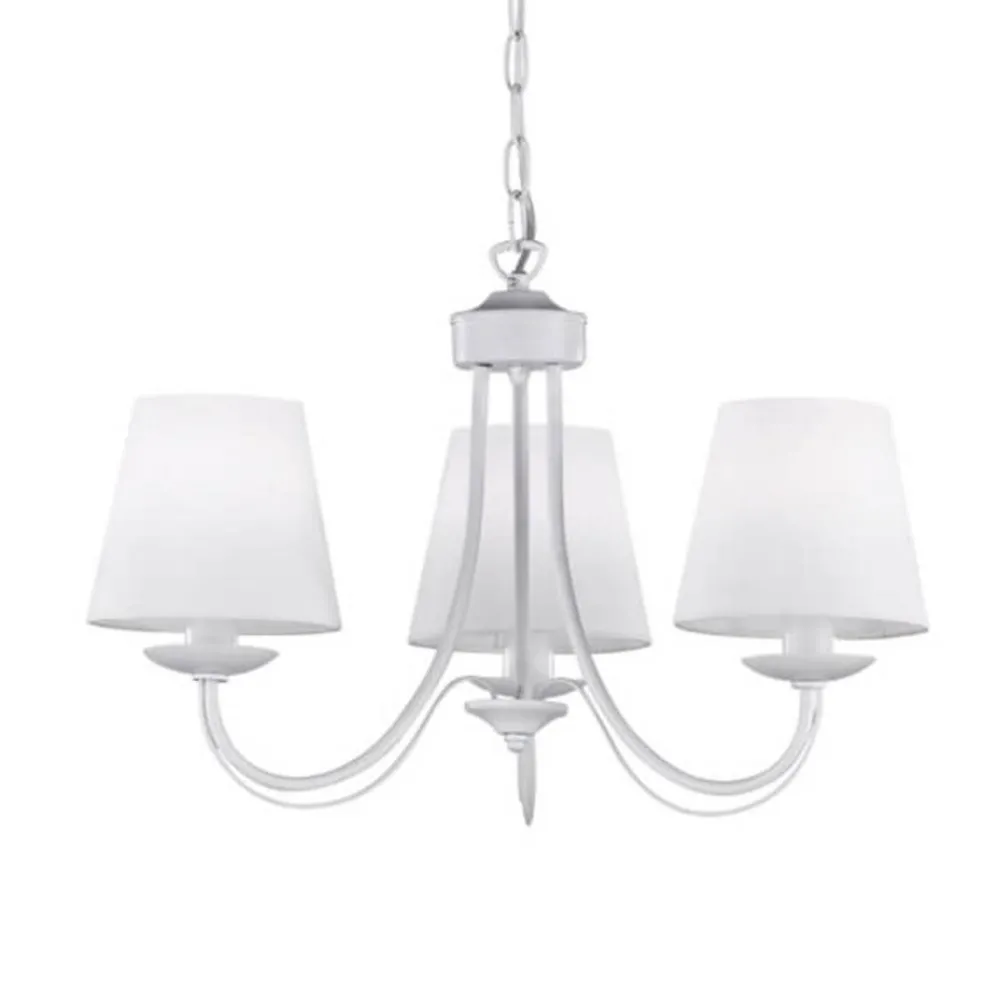 Trio Lighting Lysekroner|Pendellamper > Lysekrone Cortez, hvid, 3 lyskilder
