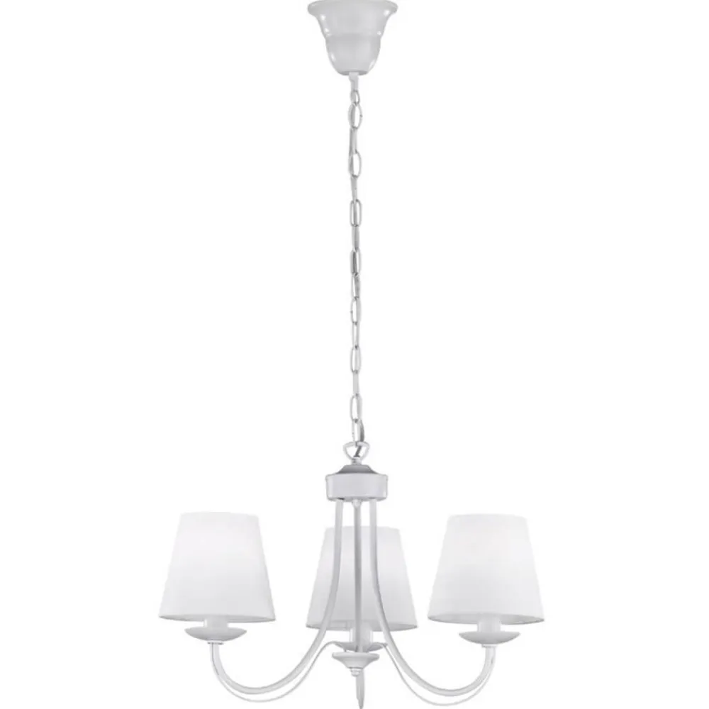 Trio Lighting Lysekroner|Pendellamper > Lysekrone Cortez, hvid, 3 lyskilder