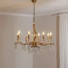 Avonni Lysekroner > Lysekrone Elizabeth Ø80cm metal/krystal 8flg. antik guld
